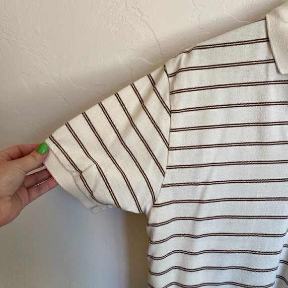 Polo Ralph Lauren Cream Striped Polo Shirt - Picture 3 of 7